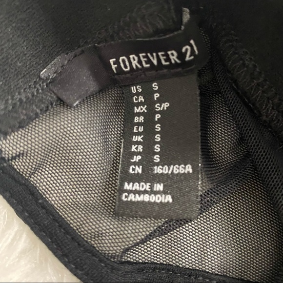 FOREVER 21 Black Mesh Legging Jumpsuit - Picture 4 of 4